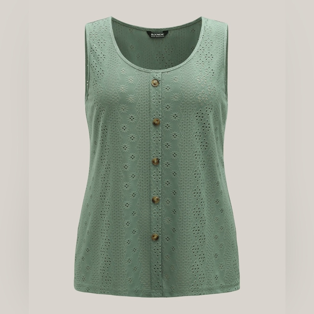 Cutout Textured Tank top